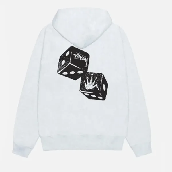 Stüssy Dice Print Hoodie White - 1