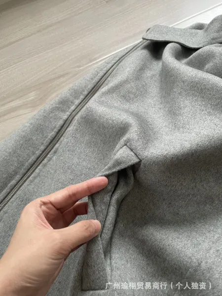 COS Wool Blend Zip-Up Jacket Gray Outerwear - 20