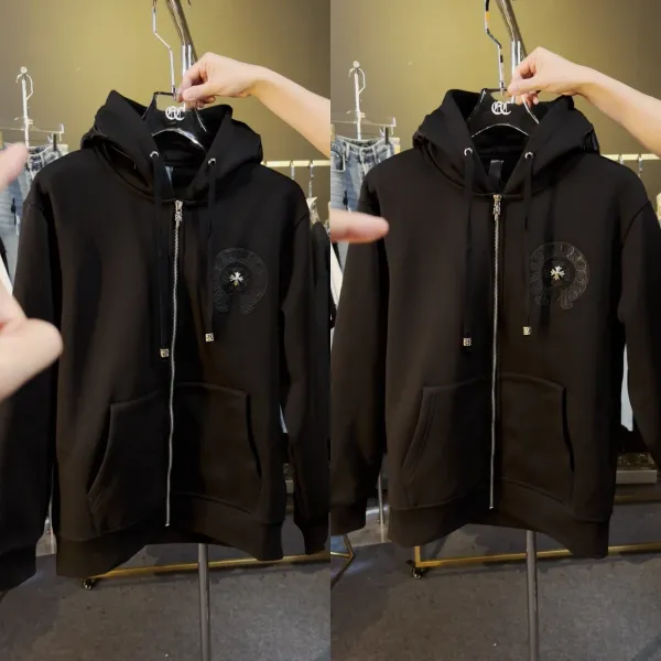 Chrome Hearts Cross Embroidered Black Hoodie - 8