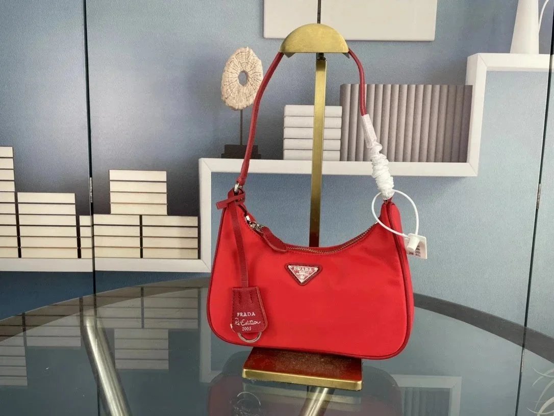 Prada Re-Edition 2005 Yellow Nylon Shoulder Bag - 9