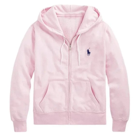Pony Hooded Cardigan Sweatshirt Fashion Print Loose Plus Size British Style Youth Zip-Up Top