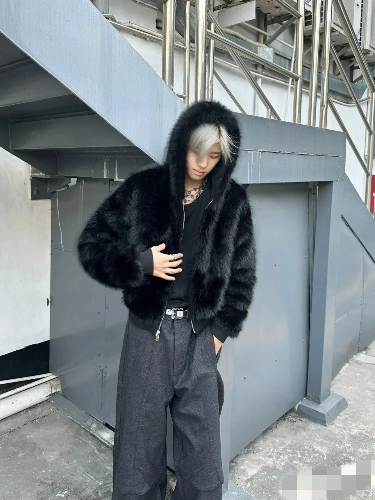 Faux Fur Hooded Jacket [1 styl