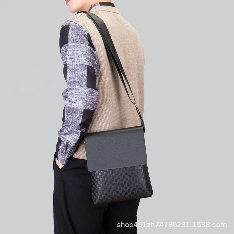 Design Woven Texture Crossbody Bag Brown - 2
