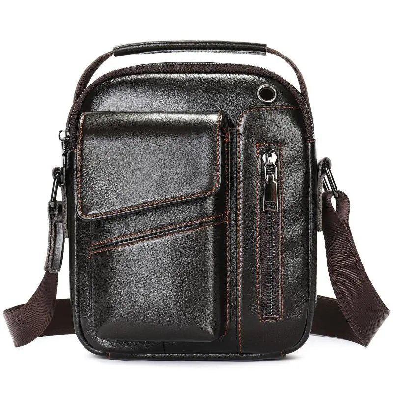 Design Leather Crossbody Bag Black