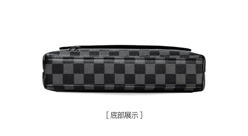 Design Messenger Bag Black Monogram Pattern Crossbody Bag - 39