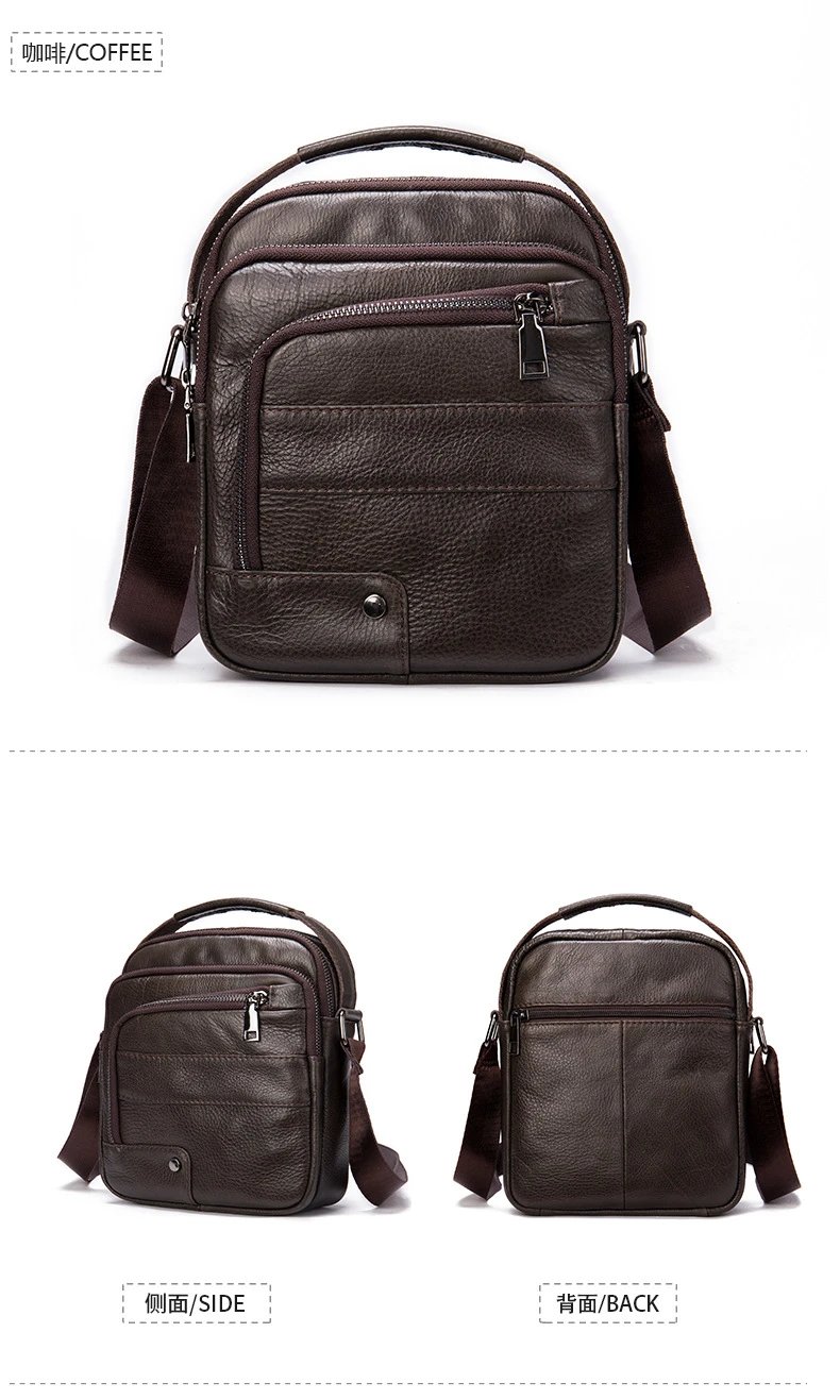 Design Leather Crossbody Bag Black - 34
