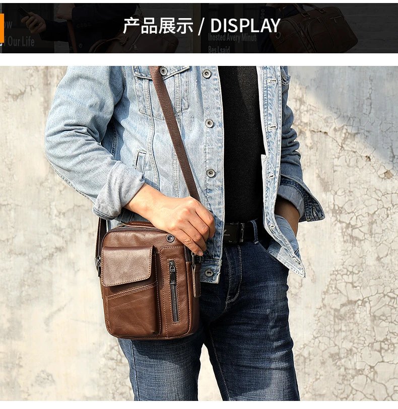 Design Leather Crossbody Bag Black - 29