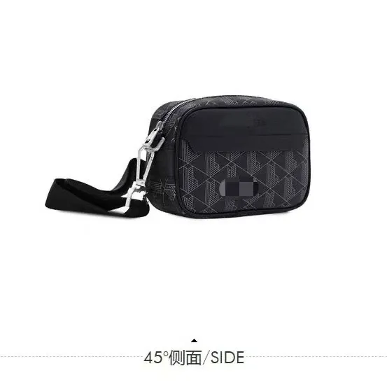 Lacoste Camera Bag Navy Blue Geometric Print Crossbody Bag - 11