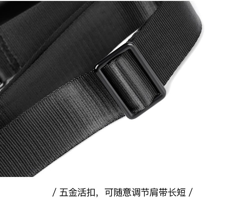 Design Messenger Bag Black Monogram Pattern Crossbody Bag - 42