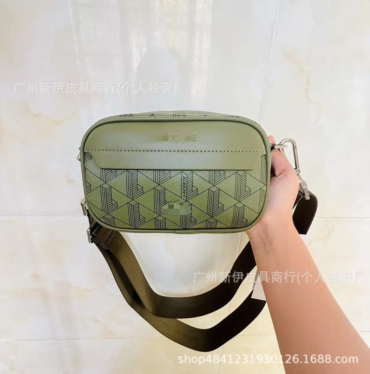 Lacoste Camera Bag Olive Green Crossbody Bag