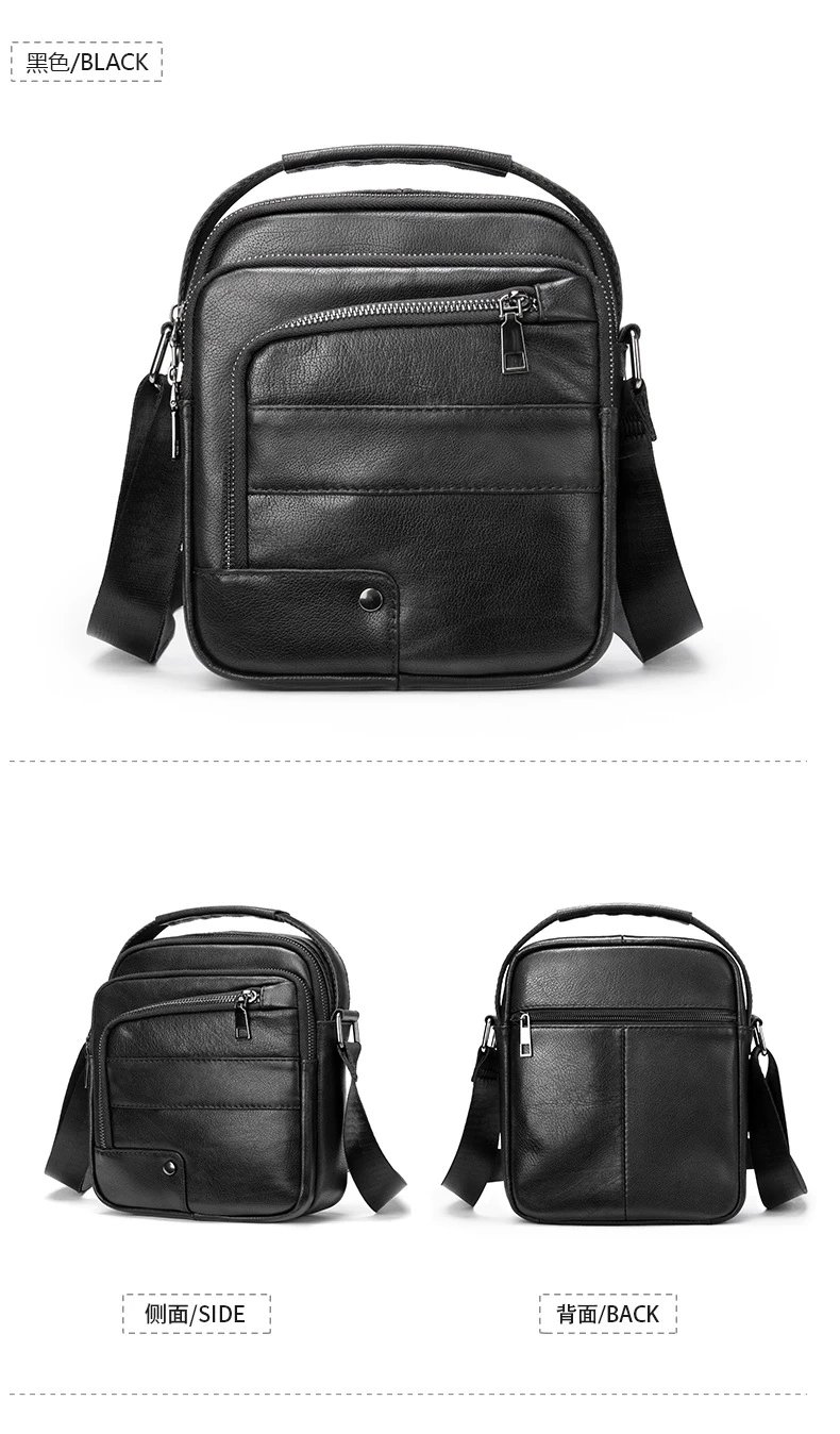 Design Leather Crossbody Bag Black - 35