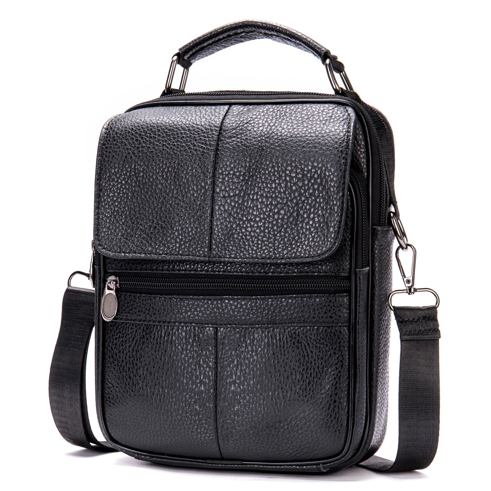Design Leather Crossbody Bag Black