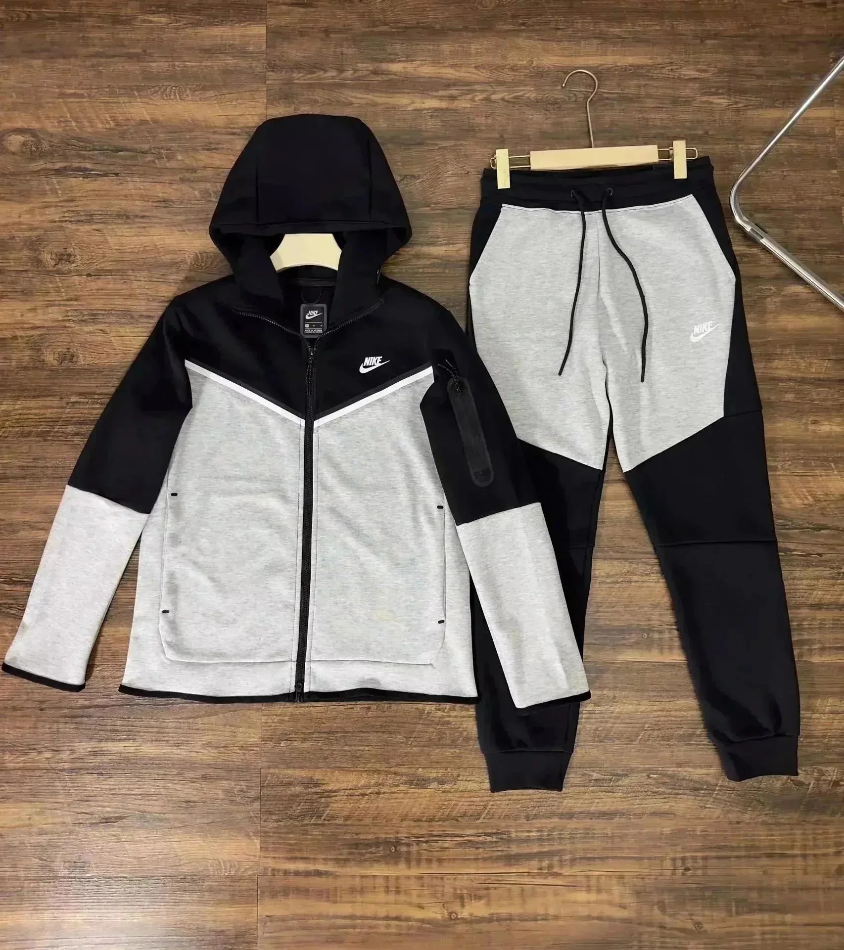 Nike Tech Fleece Windrunner White Hooded Jacket - 6