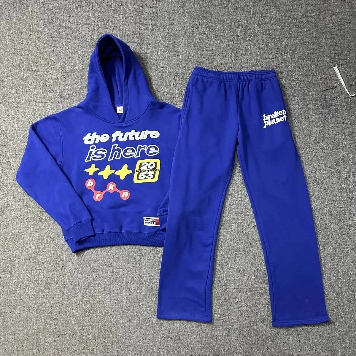 Graphic Hoodie and Jogger Set Multicolor Streetwear