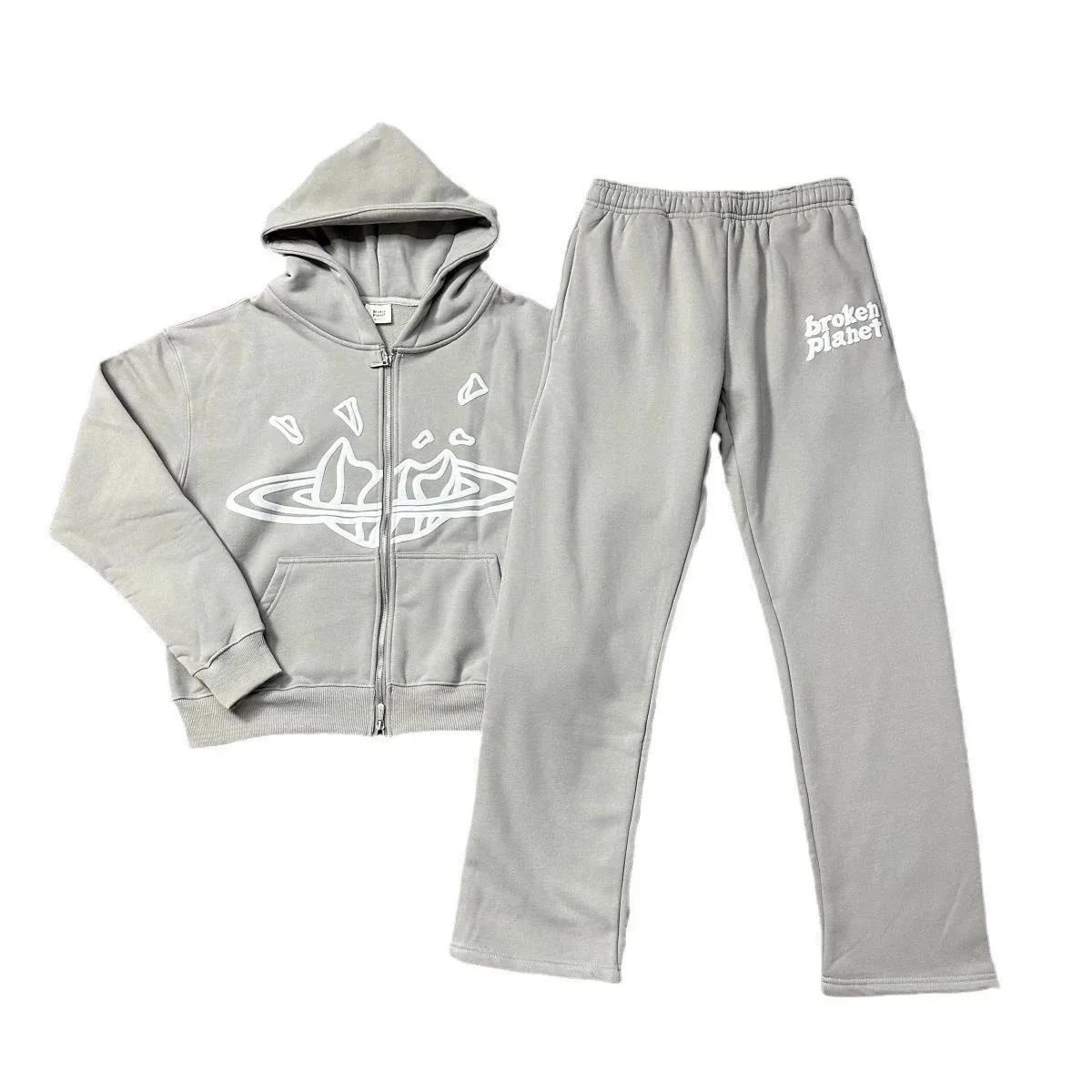 Graphic Hoodie and Jogger Set Multicolor Streetwear