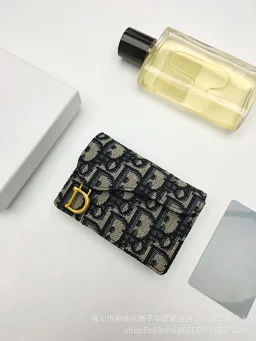 thumbnail for 云家法式新款老花短款零钱包小众设计复古多功能卡包多卡位证件包