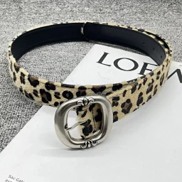 thumbnail for Women's snake print belt simple and versatile Korea jeans trendy fashion personality student embellished leopard print belt