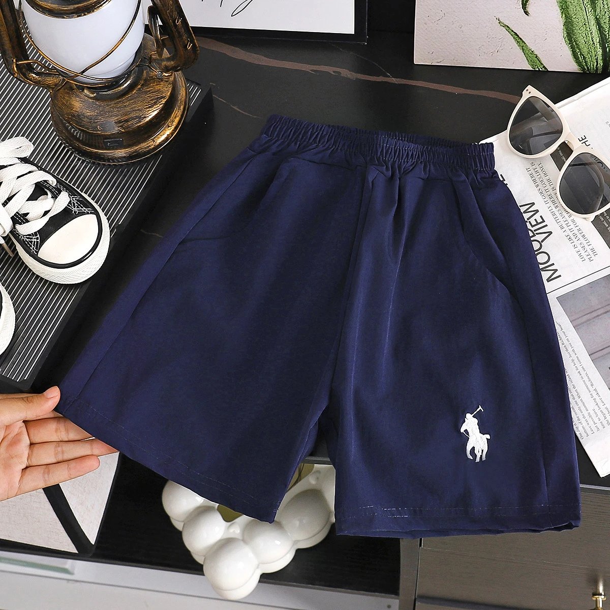 Kids Shorts--Navy Blue