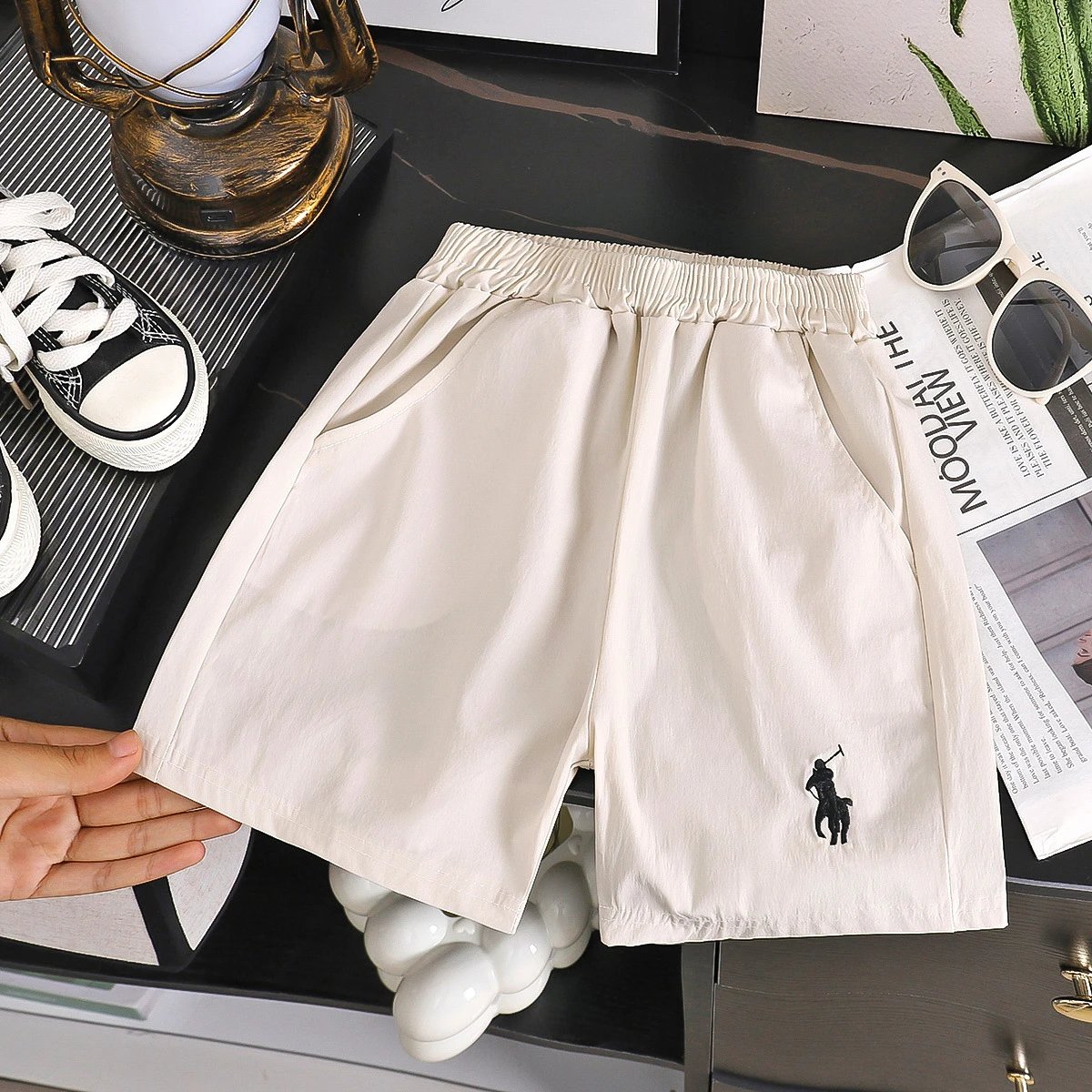 Kids Shorts--Beige