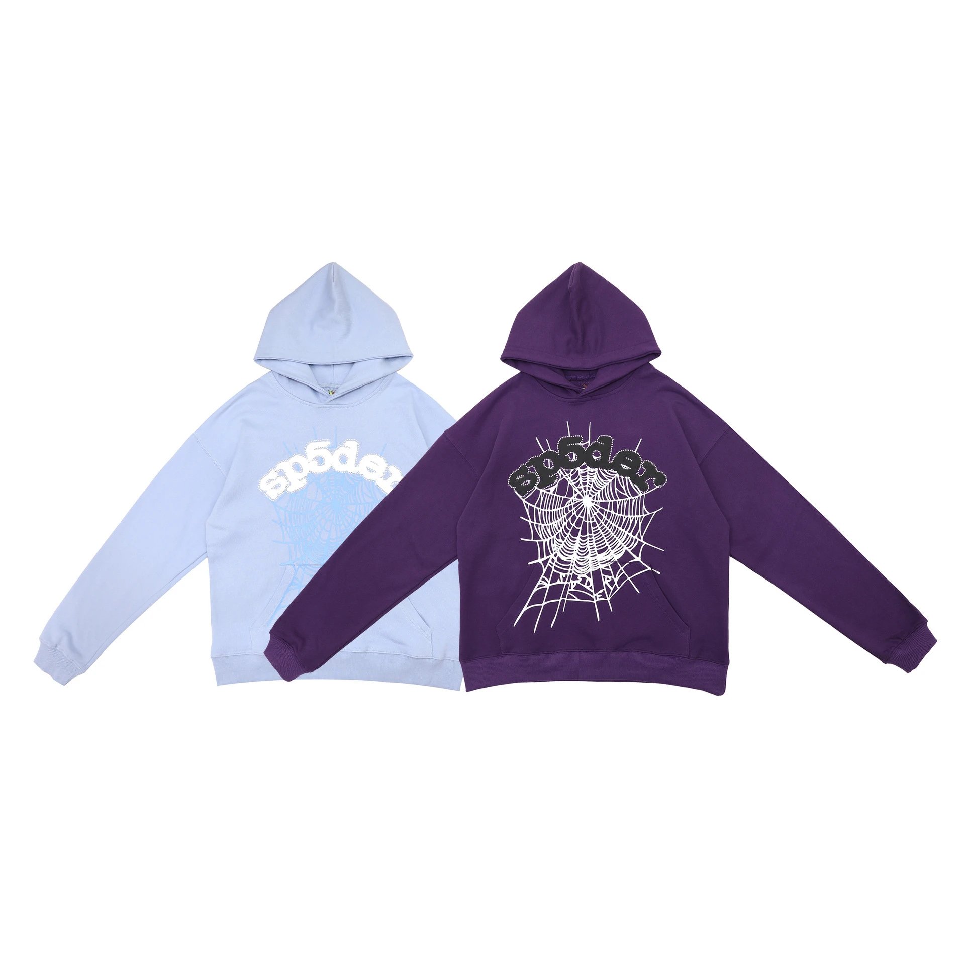 Spider Web Rhinestone Hoodie Black - 17