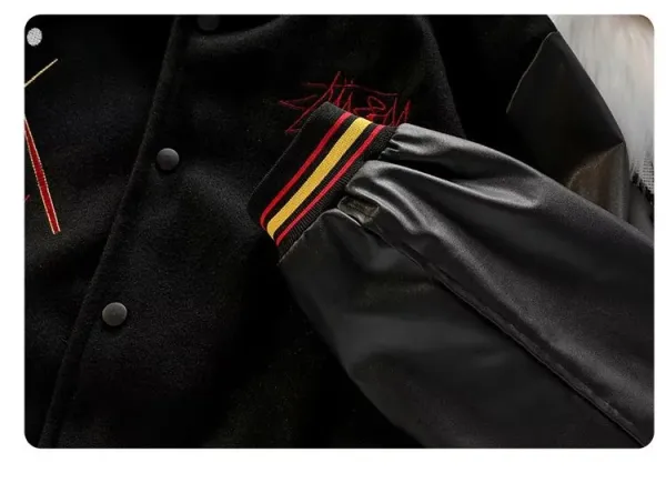 Stüssy International 8-Ball Varsity Jacket Black - 8