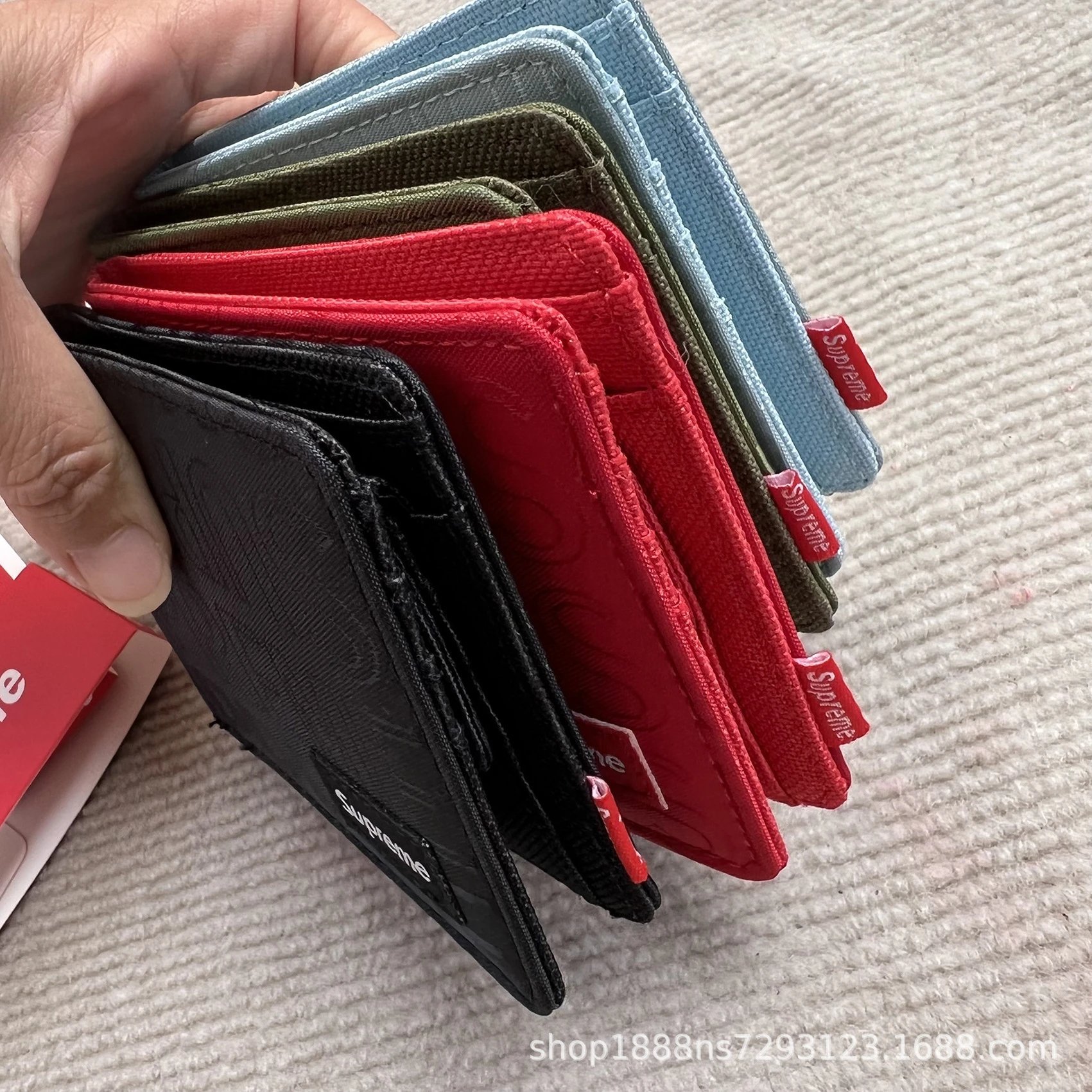 Supreme Box Logo Short Wallet Army Green - 7