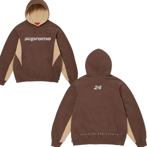 Supreme Division One Champs Hoodie Brown/Beige - 1