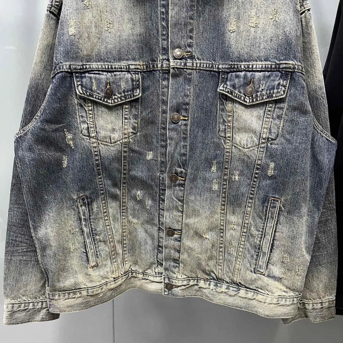 Gallery Dept Distressed Washed Denim Jacket - 11