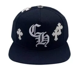 Chrome Hearts Cross Logo Snapback Cap Navy - 1
