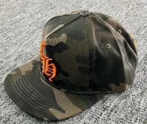 Custom Embroidered 'CL' Logo Snapback Cap Green and Orange Baseball Cap - 12