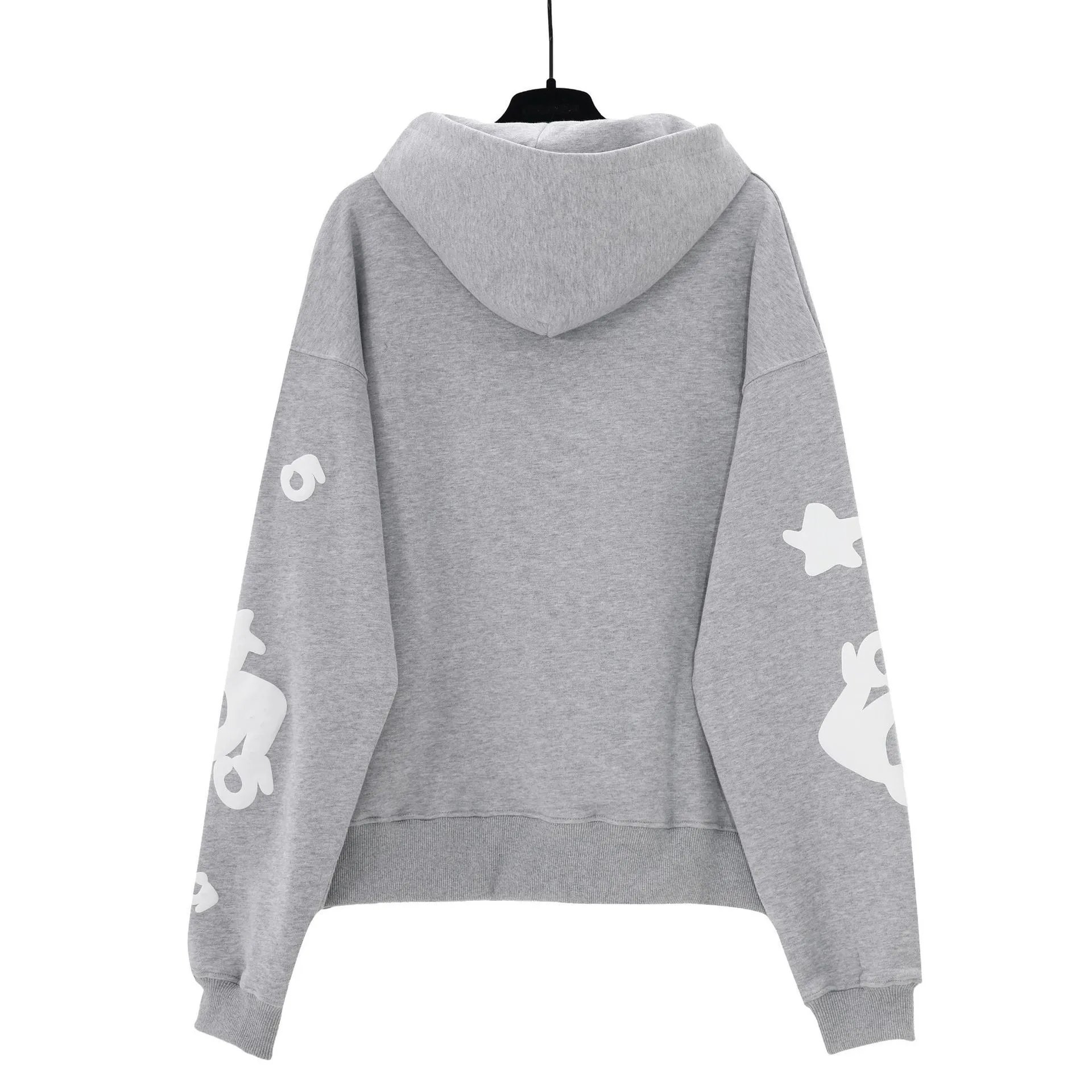 Spider Web Rhinestone Hoodie Black - 35