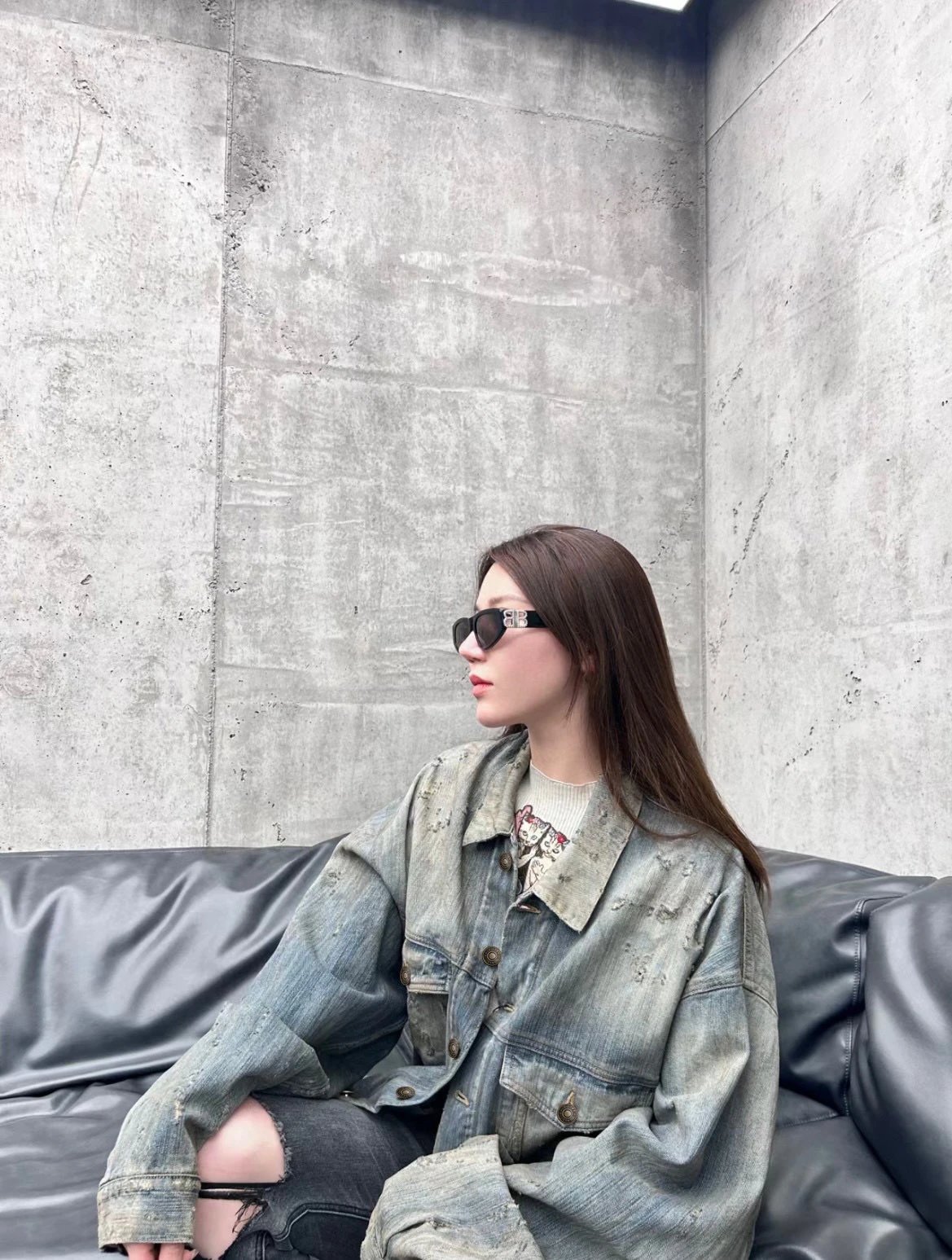 Gallery Dept Distressed Washed Denim Jacket - 13