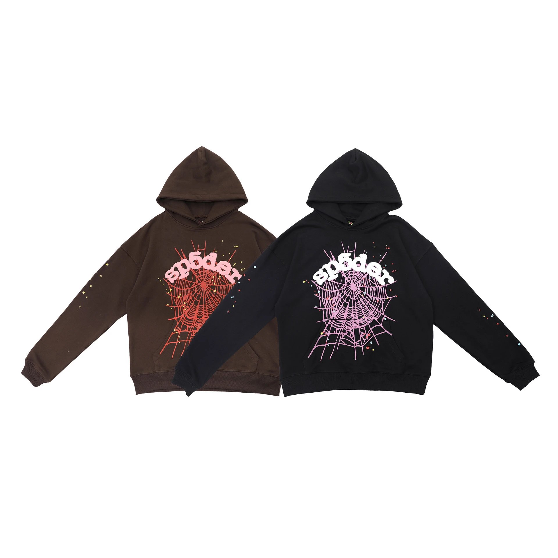 Spider Web Rhinestone Hoodie Black - 37