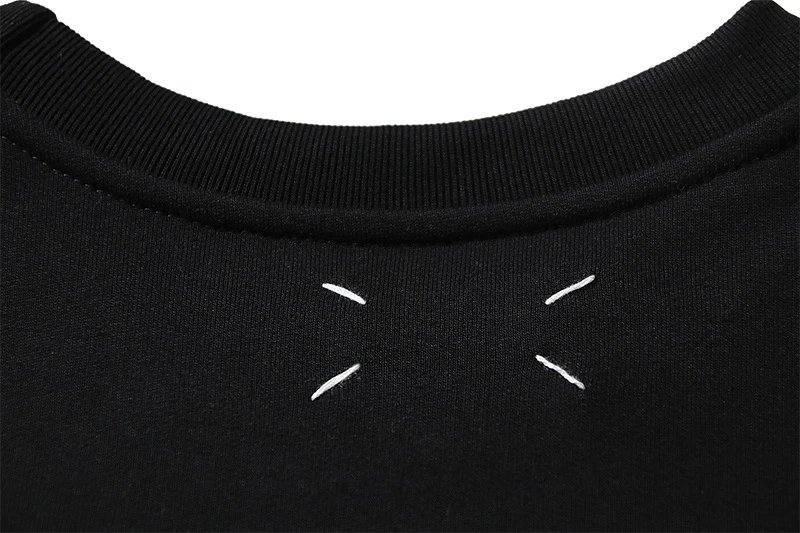 Off-White Diagonal Stitch Sweatshirt Black Hoodie - 20