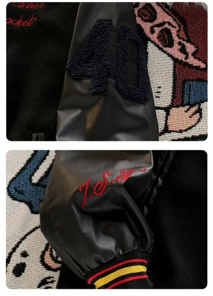 Stüssy International 8-Ball Varsity Jacket Black - 11
