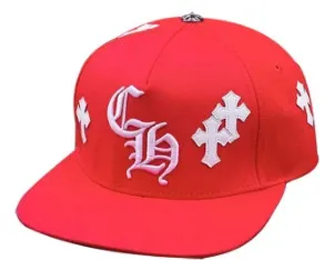 Christian Helmuth Cross Logo Red Snapback Hat - 1