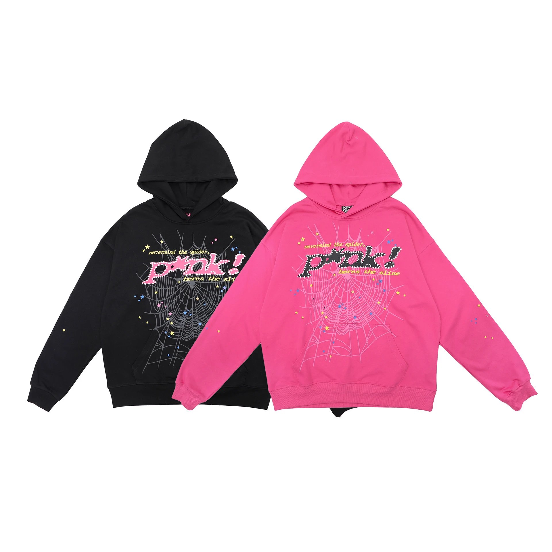 Spider Web Rhinestone Hoodie Black - 6
