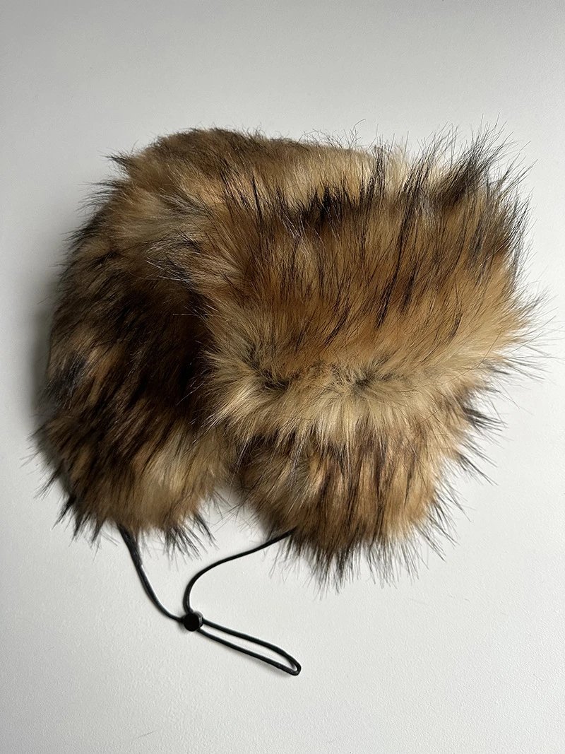 Ushanka Ear Flap Hat Khaki Yellow