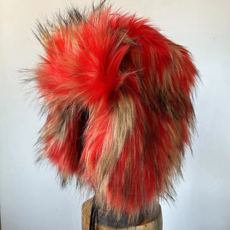 Ushanka Ear Flap Hat Orange Brown