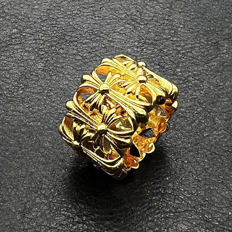 Gold Tomb Cross Ring