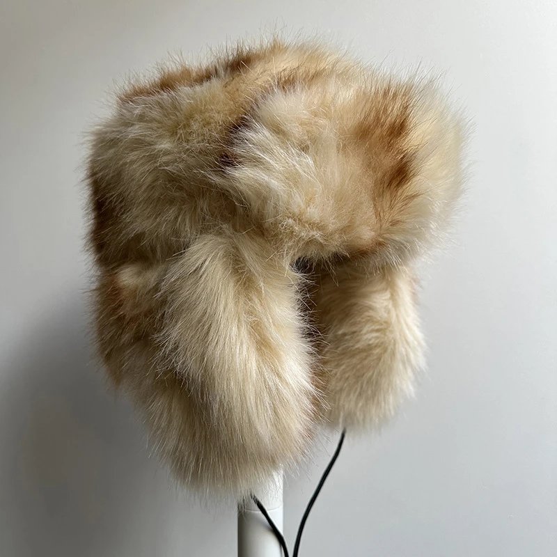 Ushanka Ear Flap Hat Amber Yellow