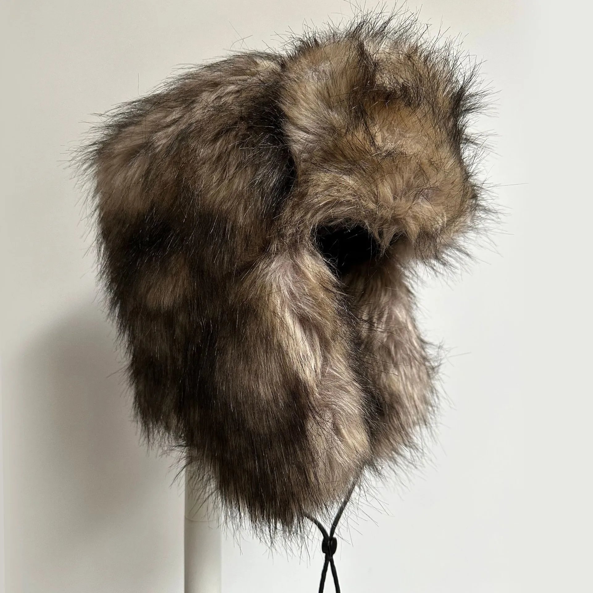 Ushanka Ear Flap Hat Premium Brown Yellow
