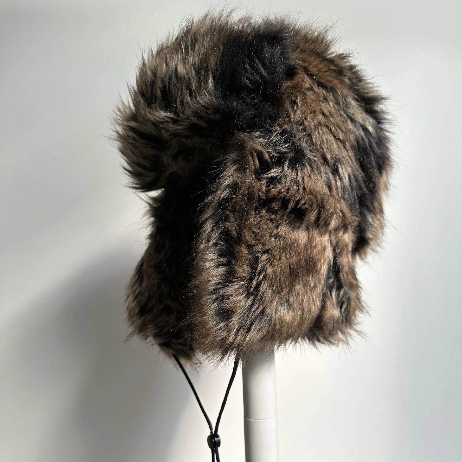 Ushanka Ear Flap Hat Premium Black Brown