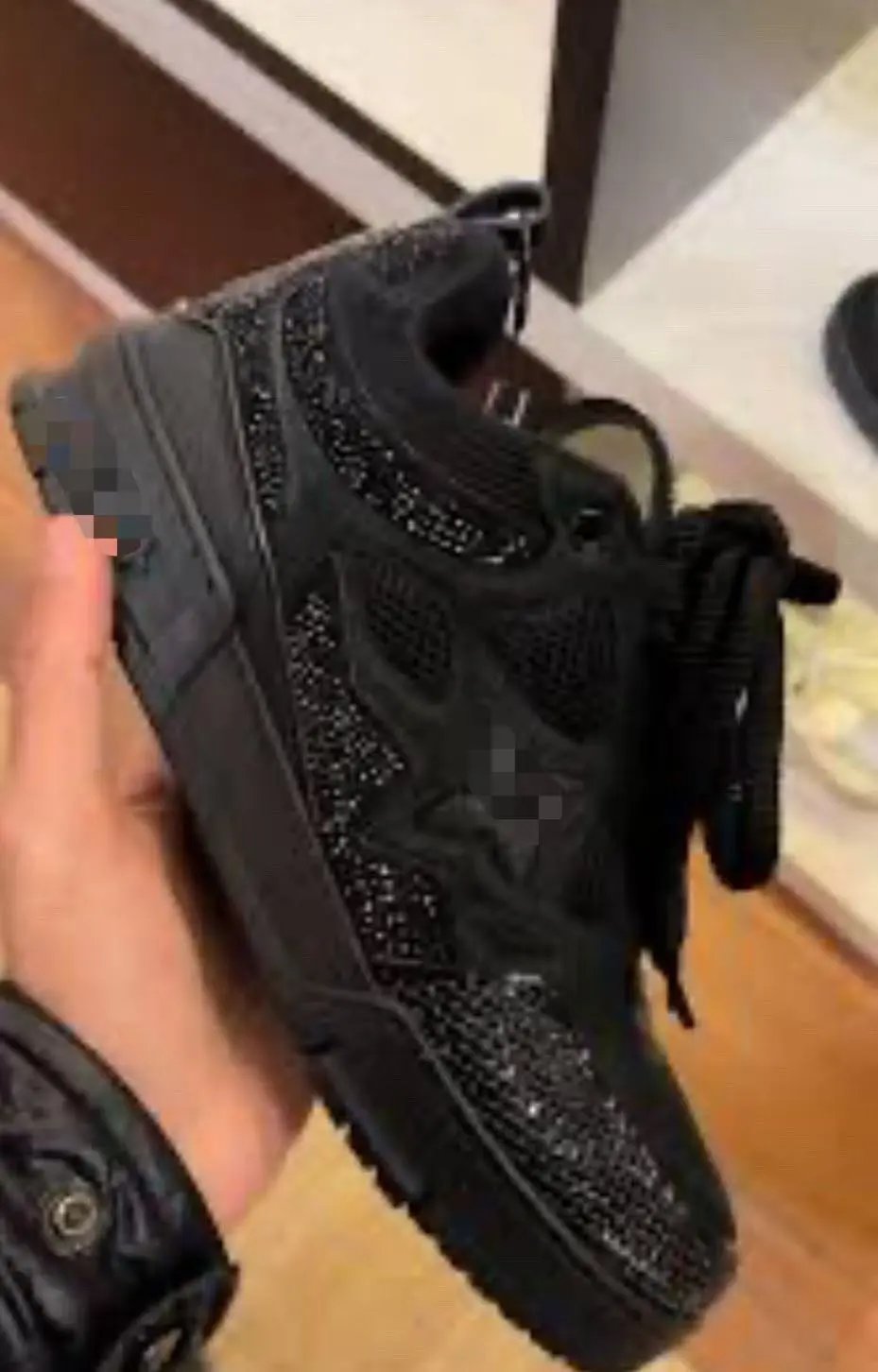 Unbranded Sneakers Low-Top Chunky Rhinestone Mesh — 00