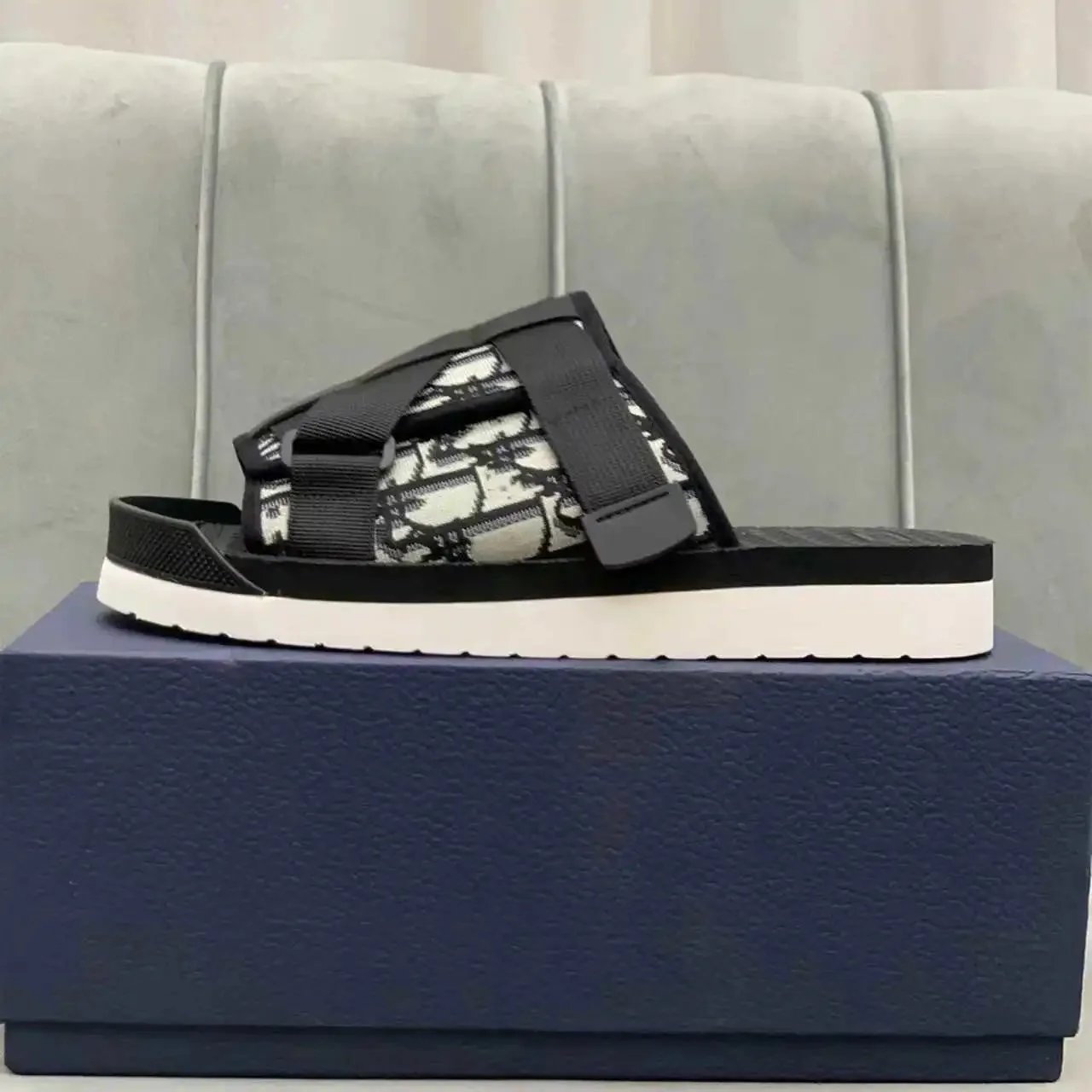 Dior Monogram Pattern Strap Slides product photo 2