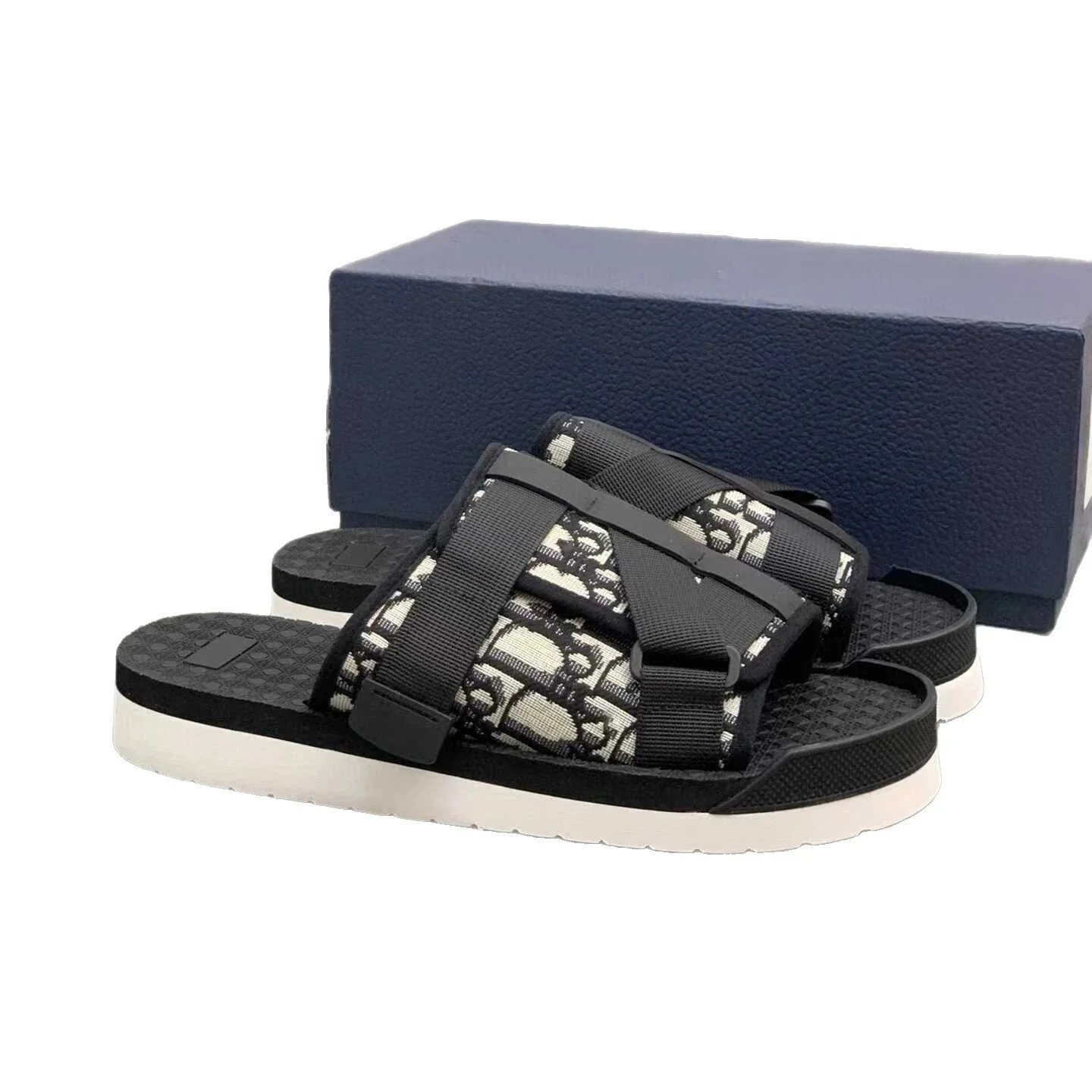 Dior Monogram Pattern Strap Slides product photo 4