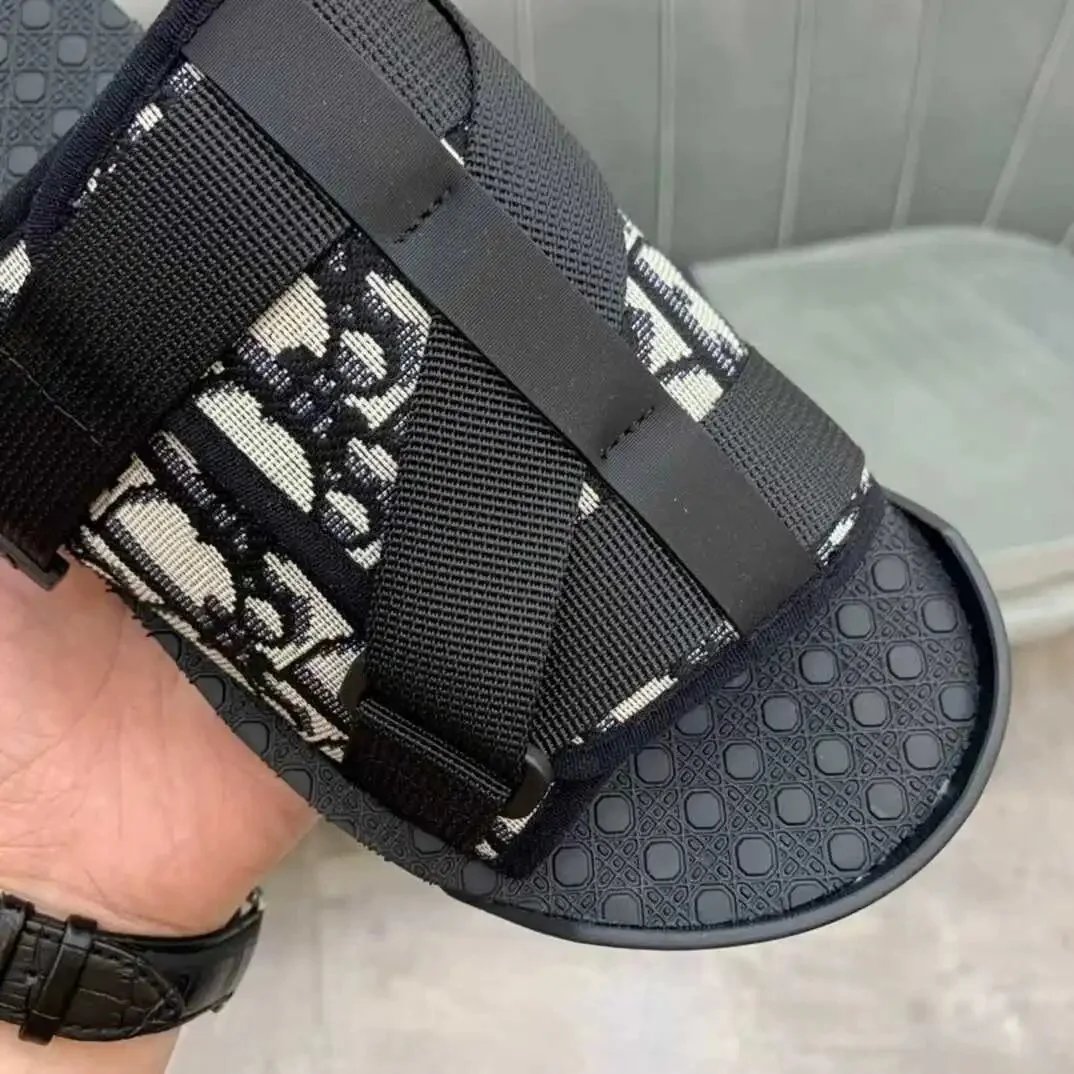 Dior Monogram Pattern Strap Slides product photo 3