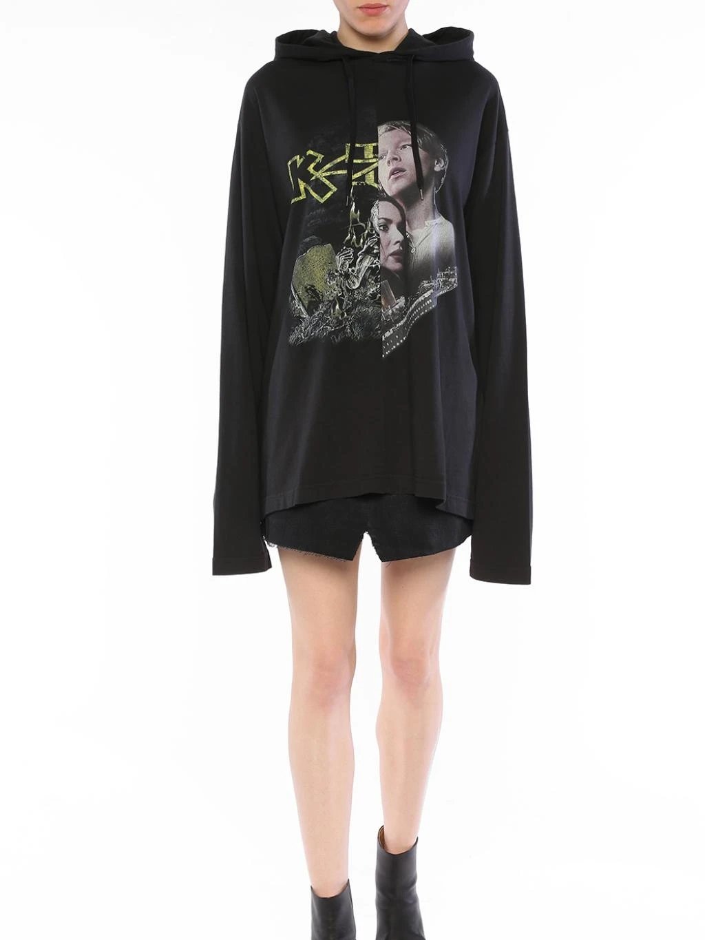 Design Titanic x KISS Graphic Oversized Hoodie Black - 4