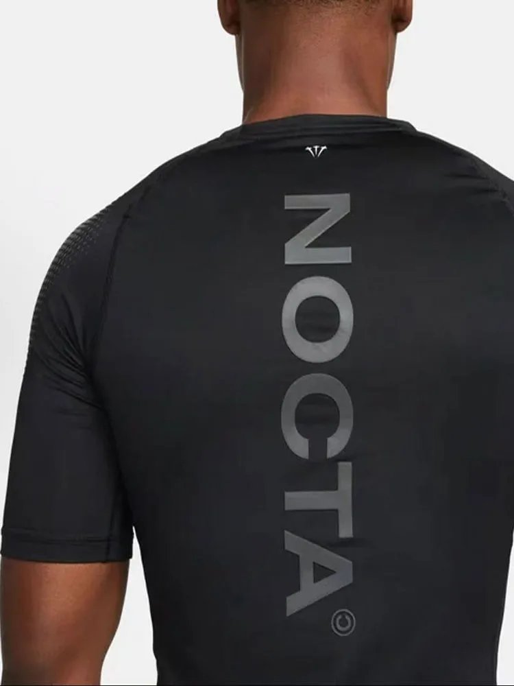 NoctaCo-BrandedDrakePrintedLogoAmericanRetroFitnessBasketballSportsCyclingQuick-DryingShort-SleevedT-Shirt