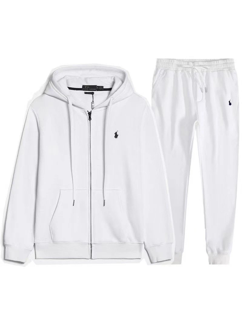 White zipper suit black label